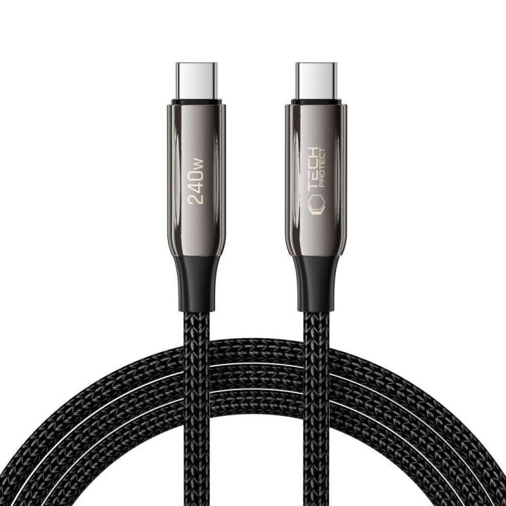 USB-C kabelis 240W 2m Juodos spalvos
