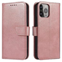 Samsung Galaxy S25 atverčiamas rožinis telefono dėklas