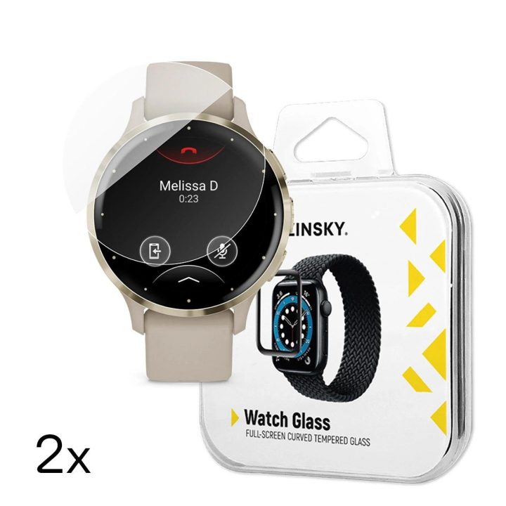 Pilno klijavimo grūdintas stiklas Garmin Venu 3S 41mm (2 vnt.)
