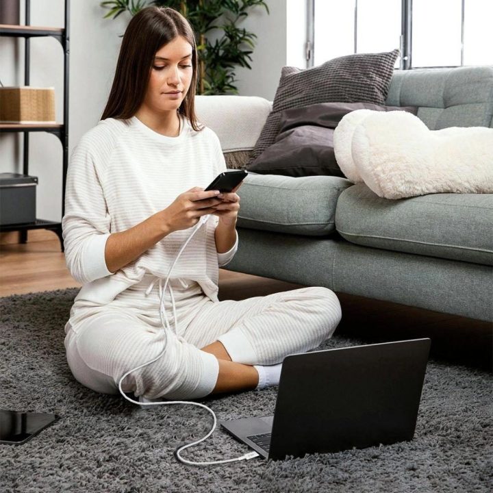 USB-C įkrovimo kabelis Ultraboost Lite PD 60W 3A 2m pilkas