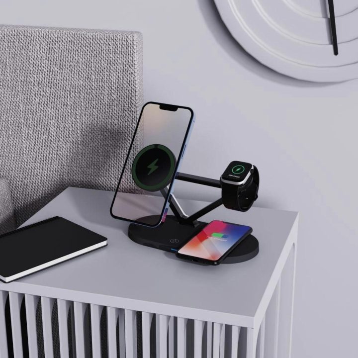 belaidis MagSafe įkroviklis Apple įrenginiams (juodas)