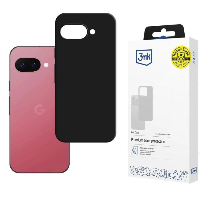Juodas Matt Case dėklas Google Pixel 9A