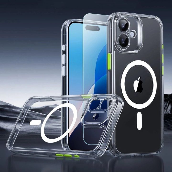Skaidrus ESR Classic Pro Set HaloLock MagSafe dėklas iPhone 16