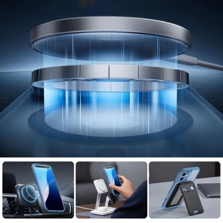 ESR Classic Pro magnetinis dėklas HaloLock MagSafe iPhone 16 mėlynas