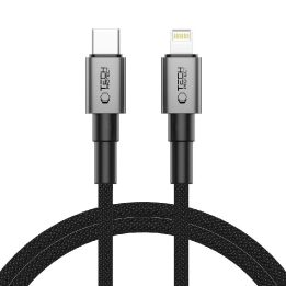 Kabelis UltraBoost DNA USB-C į Lightning, greitas įkrovimas PD 27W / 3A, 100 cm, pilkas