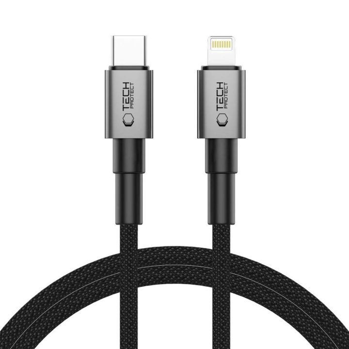 Kabelis UltraBoost DNA USB-C į Lightning, greitas įkrovimas PD 27W / 3A, 100 cm, pilkas