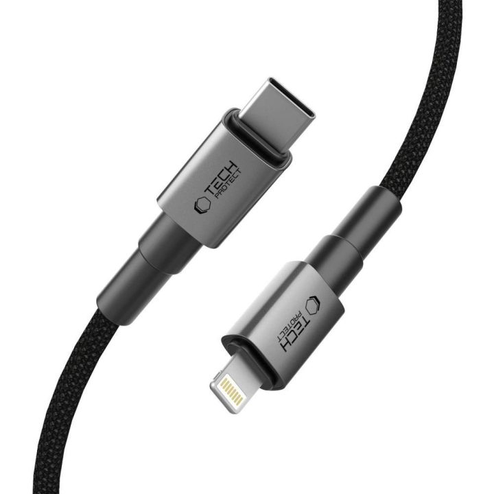 Kabelis UltraBoost DNA USB-C į Lightning, greitas įkrovimas PD 27W / 3A, 100 cm, pilkas