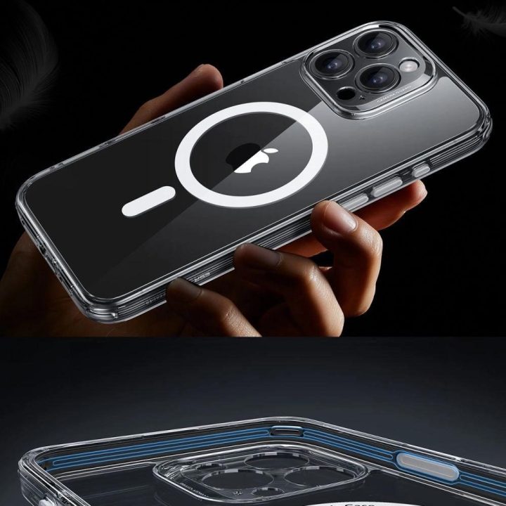 Skaidrus ESR Classic Pro Set HaloLock MagSafe dėklas iPhone 16 Pro Max