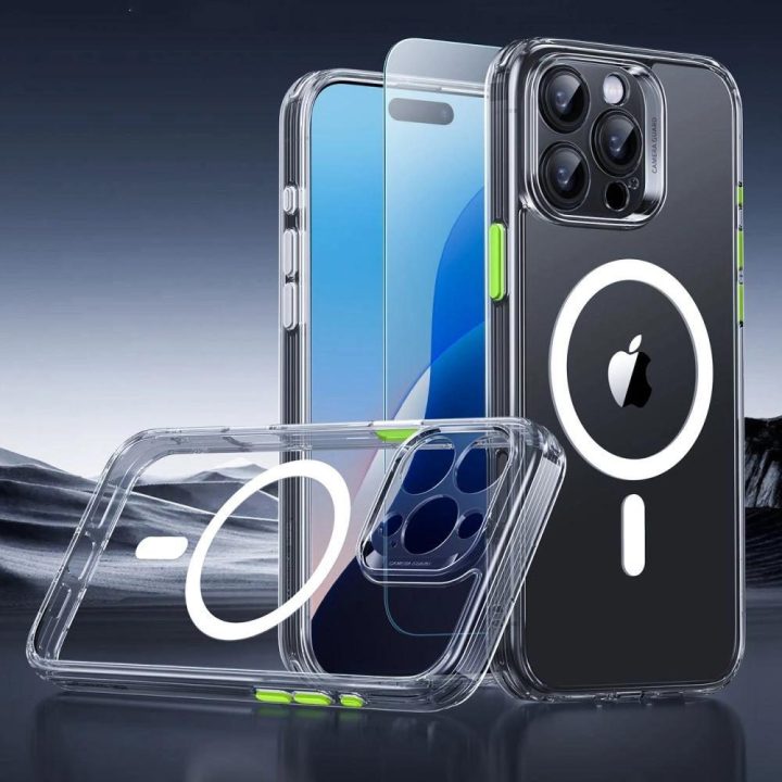 Skaidrus ESR Classic Pro Set HaloLock MagSafe dėklas iPhone 16 Pro Max