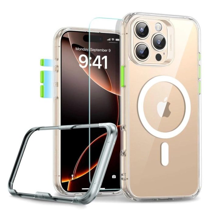 Skaidrus ESR Classic Pro Set HaloLock MagSafe dėklas iPhone 16 Pro Max