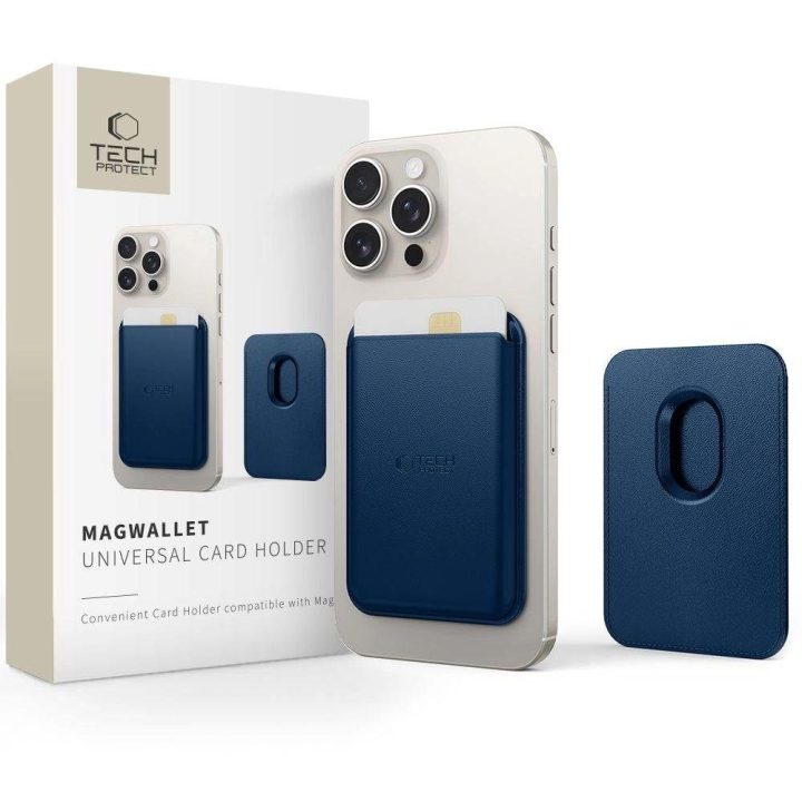 Magnetinis dėklas MagWallet MagSafe, mėlynas