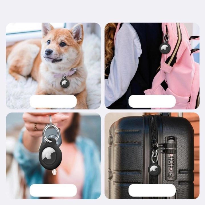 Dėklas 2-vnt Apple AirTag - juodas