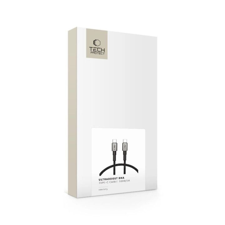 UltraBoost DNA USB-C laidas 100W 5A 50 cm pilkas