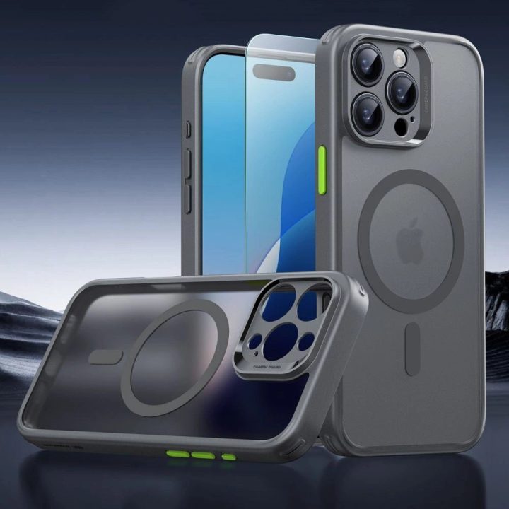 ESR Classic Pro magnetinis dėklas HaloLock MagSafe iPhone 16 Pro Max pilkas