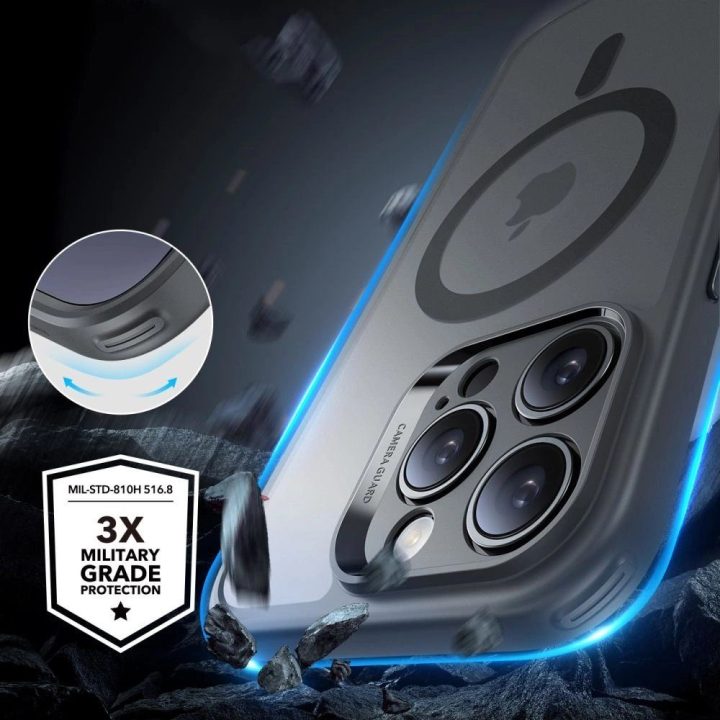 ESR Classic Pro magnetinis dėklas HaloLock MagSafe iPhone 16 Pro Max pilkas