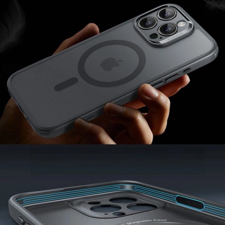 ESR Classic Pro magnetinis dėklas HaloLock MagSafe iPhone 16 Pro Max pilkas