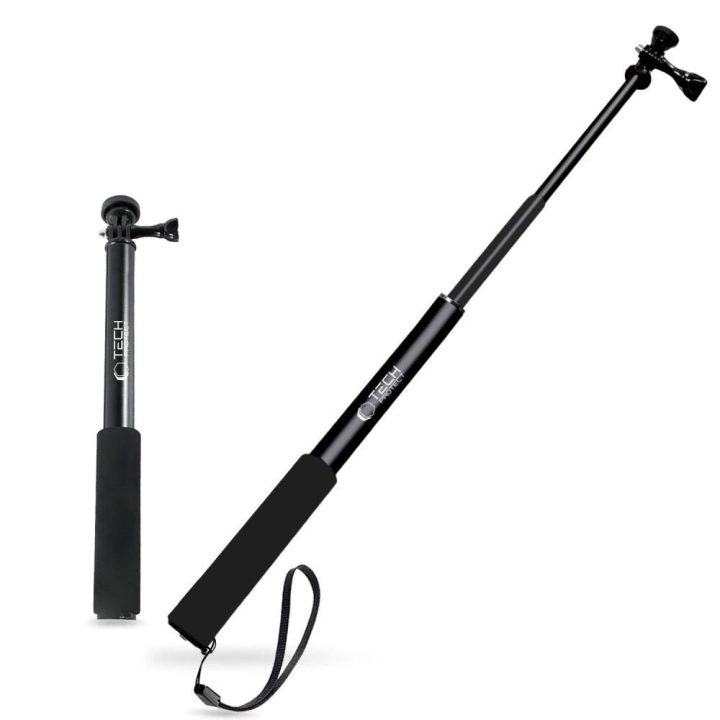 Monopodas ir asmenukių laikiklis GoPro / DJI - Juodos spalvos