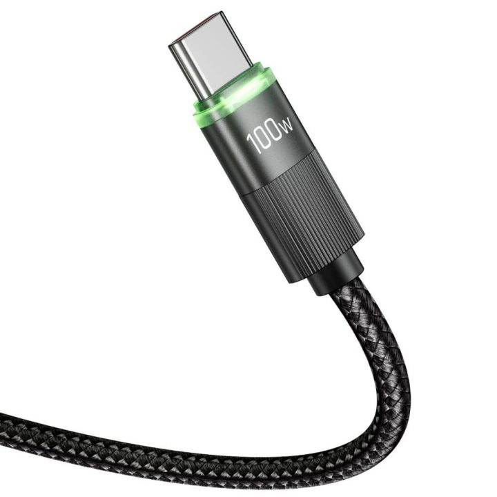 Kabel UB20T Ultraboost USB Typ-C PD100W/5A 180cm - Juodos spalvos