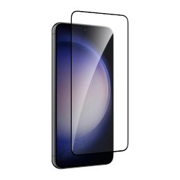 Grūdintas stiklas Puro Frame su juodu rėmeliu Samsung Galaxy S25/S24