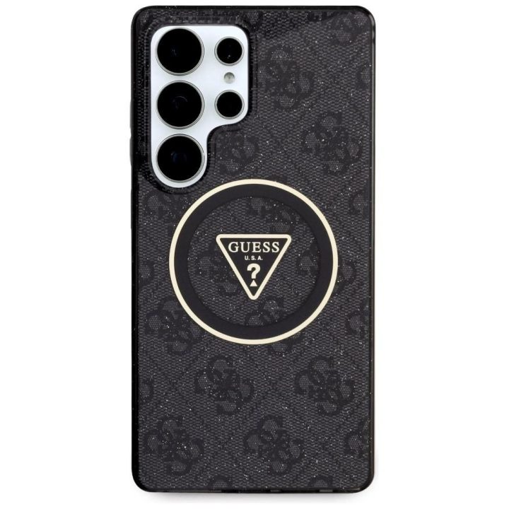 Juodas blizgus magnetinis dėklas Samsung Galaxy S25 Ultra