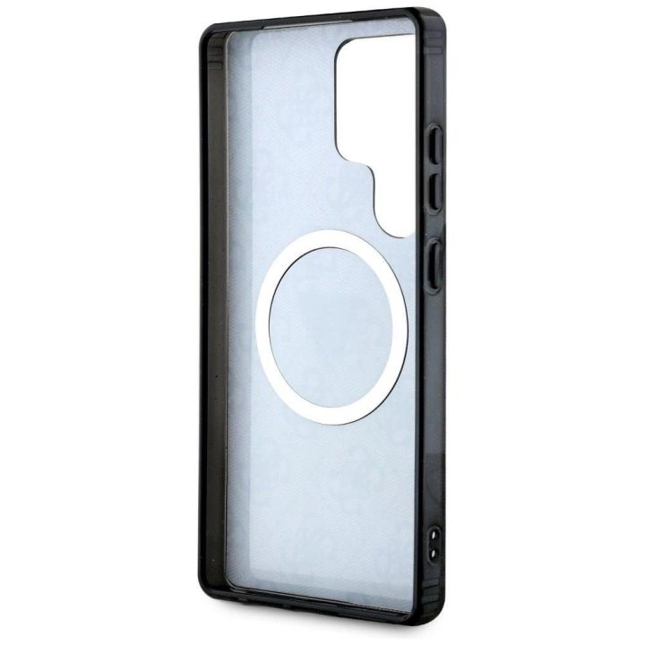 Juodas blizgus magnetinis dėklas Samsung Galaxy S25 Ultra