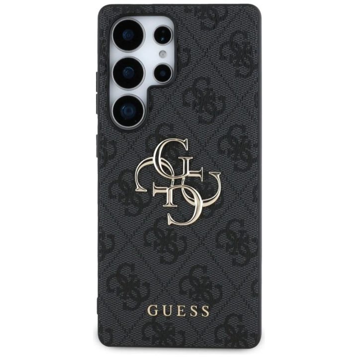 Juodas klasikinis Guess“ dėklas Samsung Galaxy S25 Ultra
