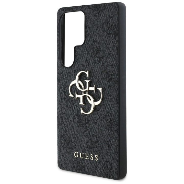 Juodas klasikinis Guess“ dėklas Samsung Galaxy S25 Ultra