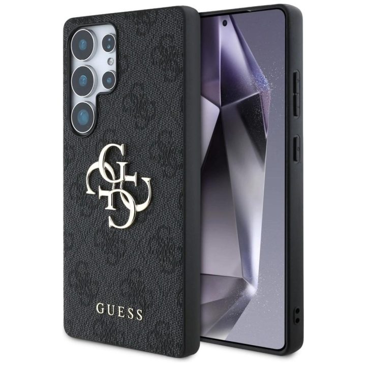 Juodas klasikinis Guess“ dėklas Samsung Galaxy S25 Ultra