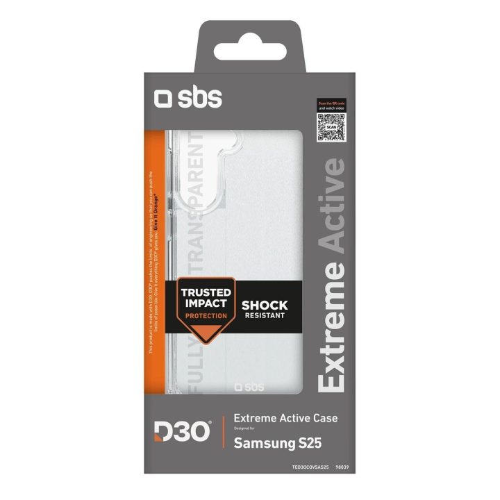 Skaidrus SBS D3O dėklas Samsung Galaxy S25