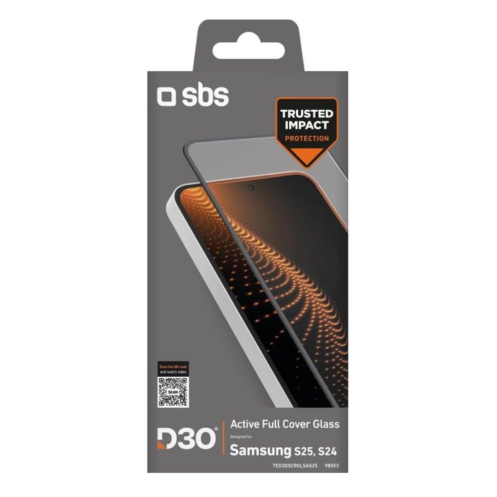 Grūdintas stiklas SBS D3O su rėmeliu Samsung Galaxy S25 / S24