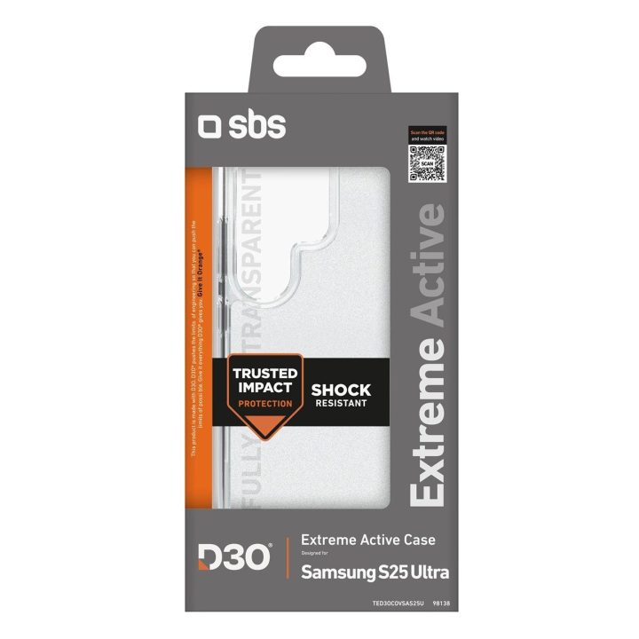 Skaidrus SBS D3O dėklas Samsung Galaxy S25 Ultra