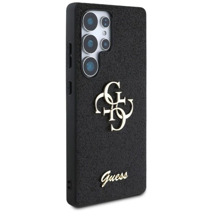 Juodas blizgus dėklas Samsung Galaxy S25 Ultra telefonui