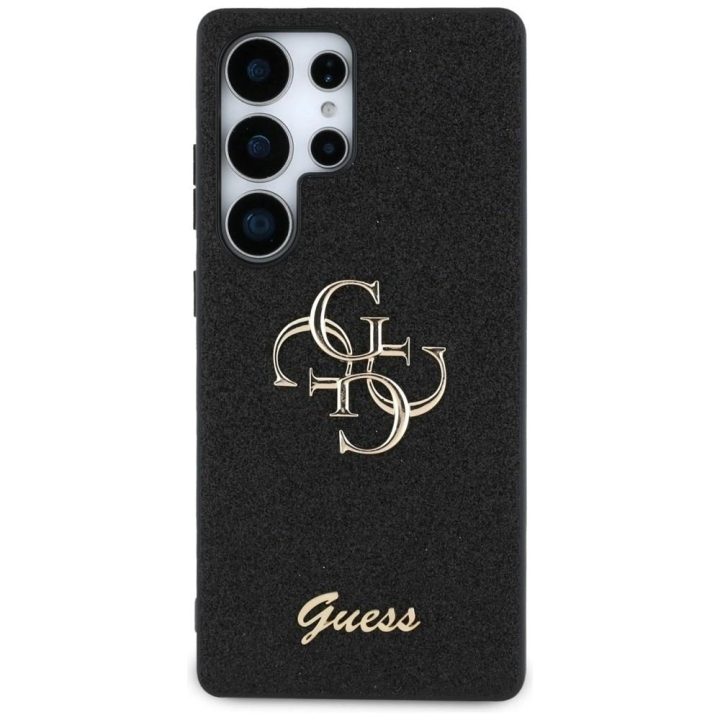 Juodas blizgus dėklas Samsung Galaxy S25 Ultra telefonui