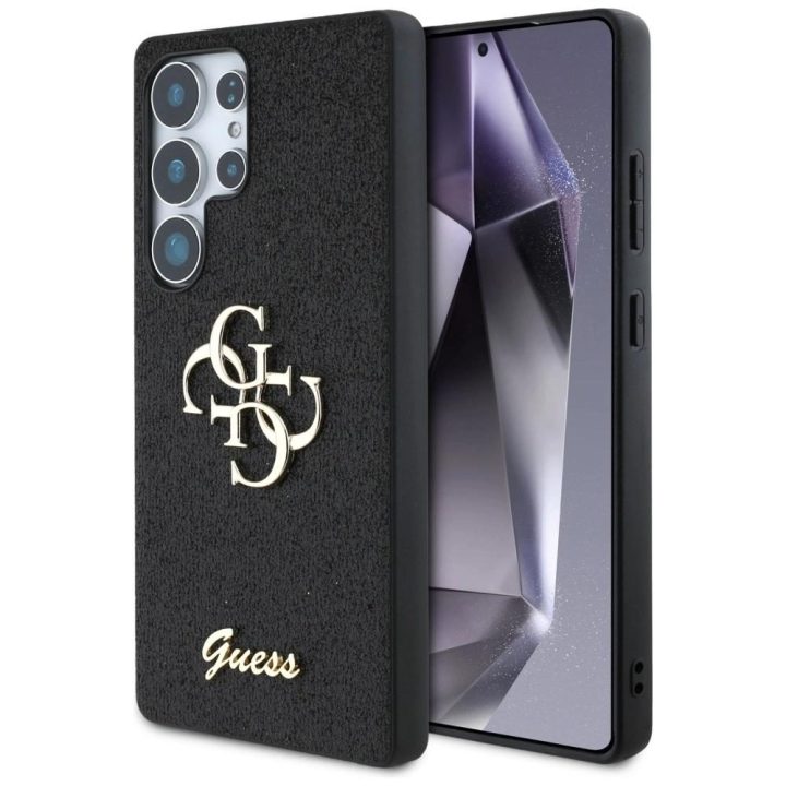 Juodas blizgus dėklas Samsung Galaxy S25 Ultra telefonui