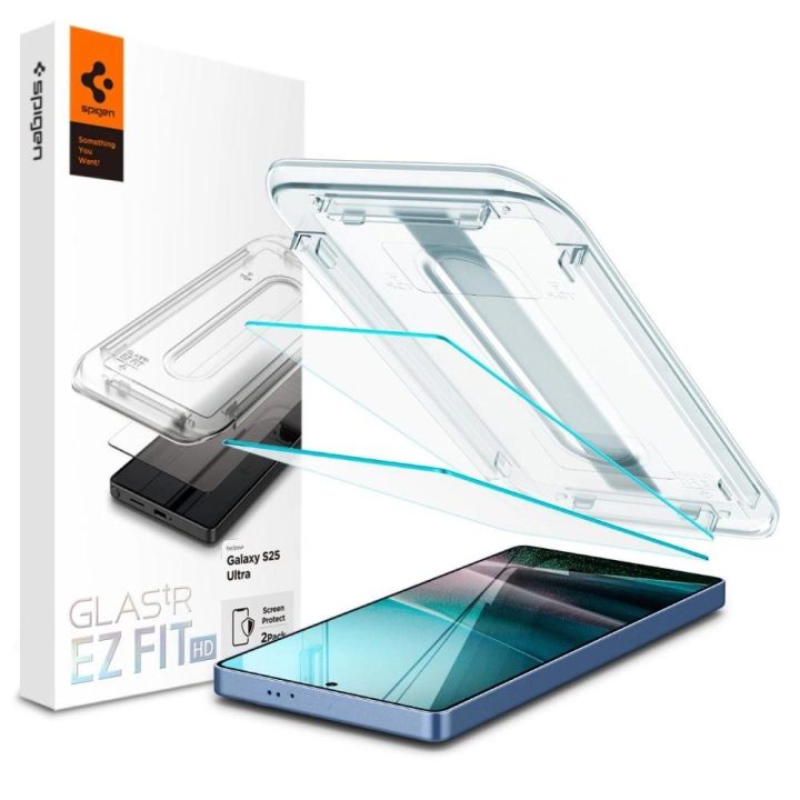 2 grūdinto stiklo apsaugos Samsung Galaxy S25 Ultra – skaidrios
