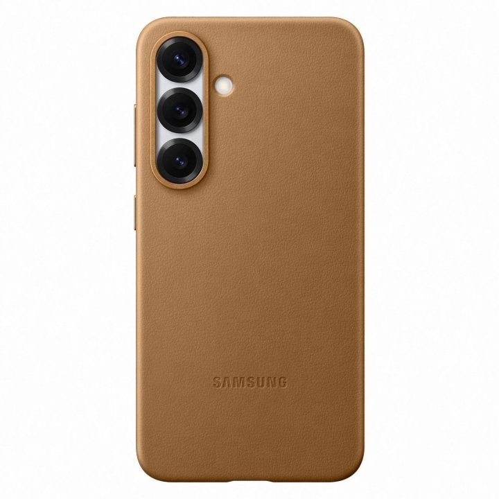 dėklas iš ekologiškos odos Samsung Galaxy S25 - Auksinis
