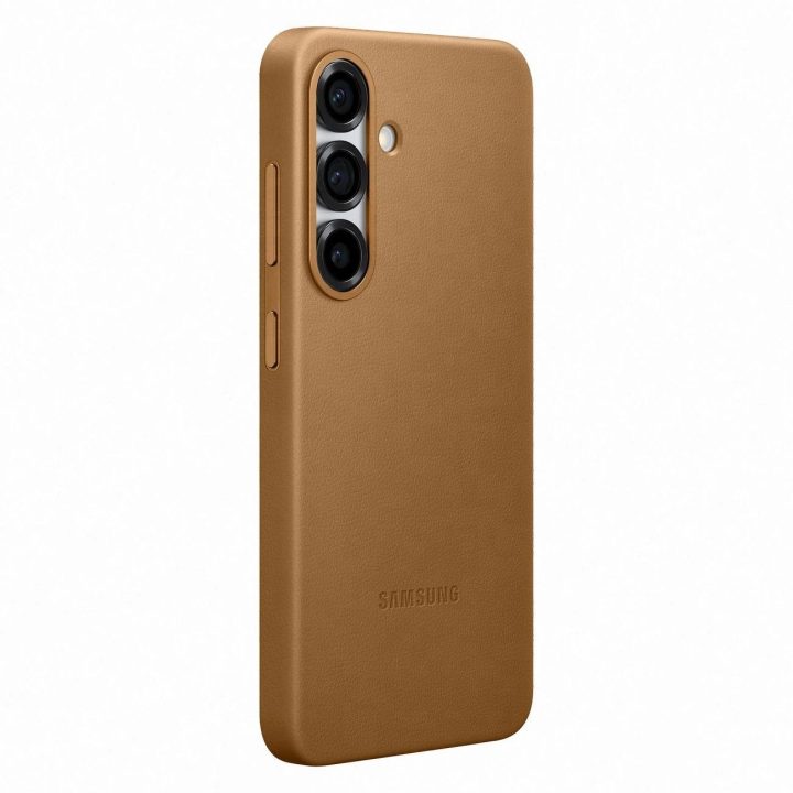 dėklas iš ekologiškos odos Samsung Galaxy S25 - Auksinis