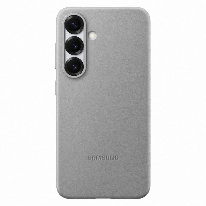 dėklas iš ekologiškos odos Samsung Galaxy S25 - Pilkas
