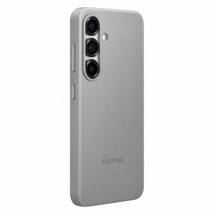 dėklas iš ekologiškos odos Samsung Galaxy S25 - Pilkas