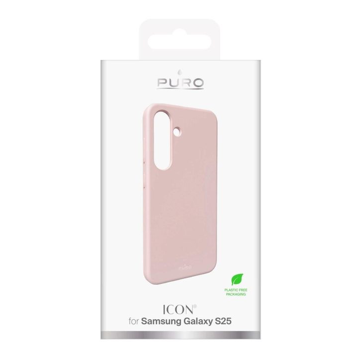 Puro Icon silikono dėklas Samsung Galaxy S25 - Rožinis