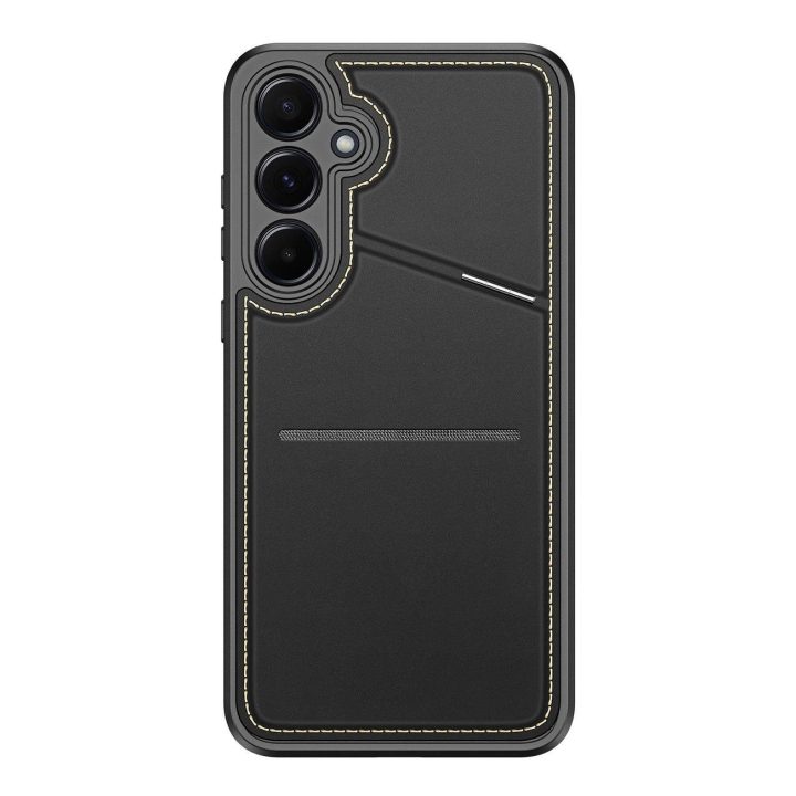 Dėklas Rafi II“ Samsung Galaxy S25 su stovu ir pinigine – juodas