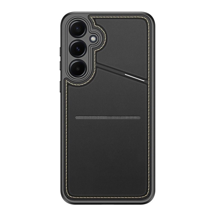 Samsung Galaxy S25+ dėklas Rafi II“ su stovu ir pinigine – juodas