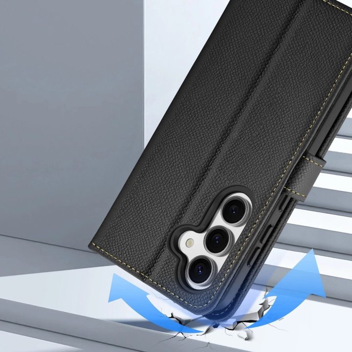 Odinis Lawa“ dėklas su nuimama magnetine pinigine, skirtas Samsung Galaxy S25+“ – juodas