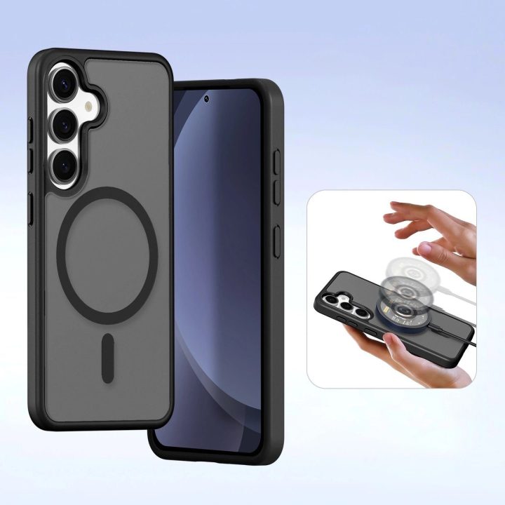 Odinis Lawa“ dėklas su nuimama magnetine pinigine, skirtas Samsung Galaxy S25+“ – juodas