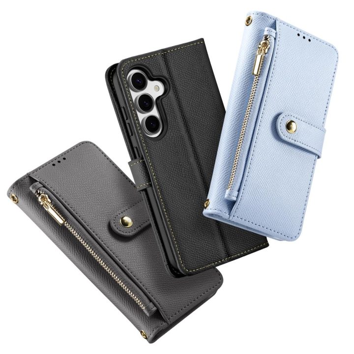 Lawa odinis dėklas Samsung Galaxy S25+ su nuimama magnetine pinigine – pilkas