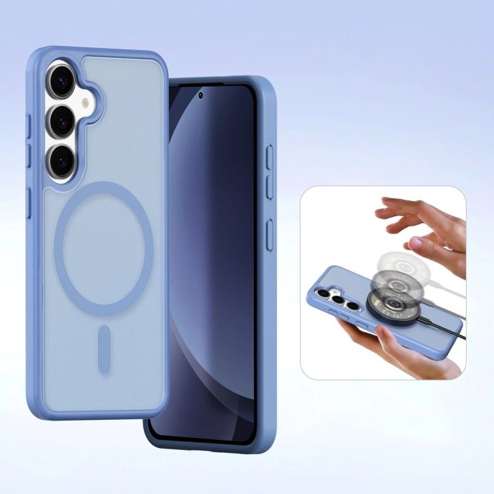Odinis Lawa“ dėklas su nuimama magnetine pinigine, Samsung Galaxy S25+, mėlynas