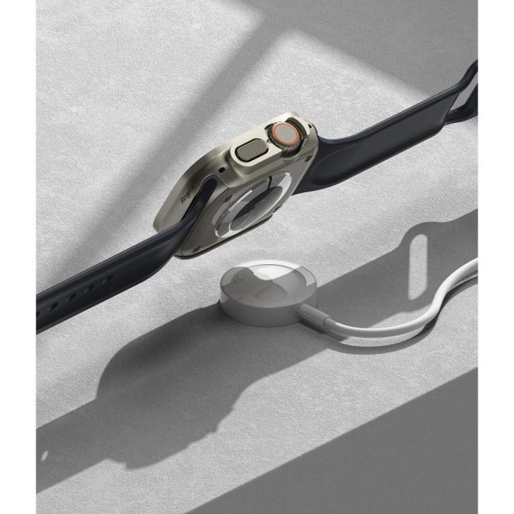Ringke Slim dėklų rinkinys (2 vnt.) Apple Watch Ultra 1/2 (49 mm) – skaidrus ir titano spalvos