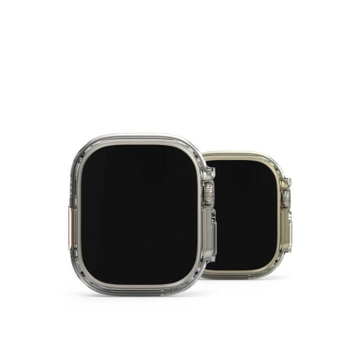 Ringke Slim dėklų rinkinys (2 vnt.) Apple Watch Ultra 1/2 (49 mm) – skaidrus ir titano spalvos