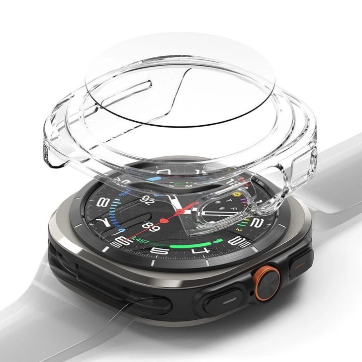 Ringke plonas dėklas ir grūdinto stiklo apsauga Samsung Galaxy Watch Ultra 47mm – skaidrus