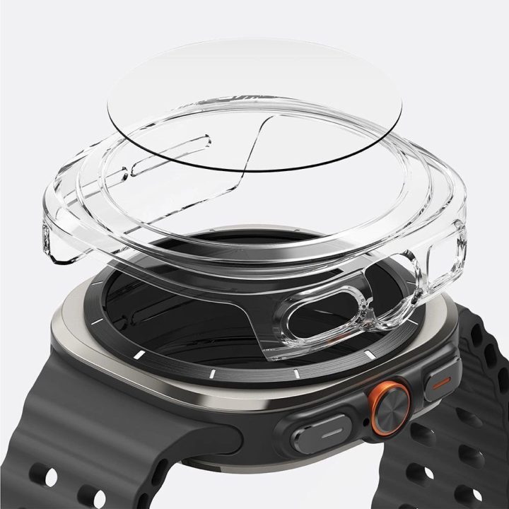 Ringke plonas dėklas ir grūdinto stiklo apsauga Samsung Galaxy Watch Ultra 47mm – skaidrus